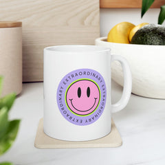 Taza de té de café con cara feliz extraordinaria