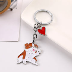 American Cute Fashion Pet Waving Dog Keychain Pendant