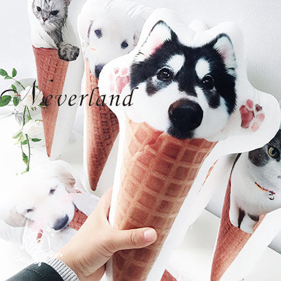 Customize Pet Pillow Ice Cream Cone Pillow