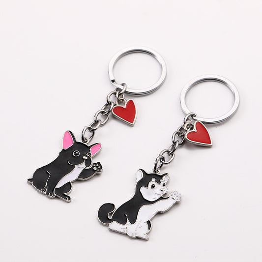 American Cute Fashion Pet Waving Dog Keychain Pendant