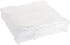 ArtBin 6912AB Essentials One-Compartment 12" x 12" Box, Art & Craft Organizer, [1] Plastic Storage Case, Clear, 14.125" x 13.625" x 3"