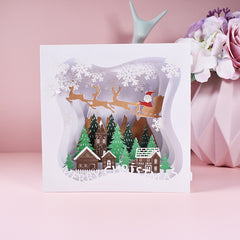 Holiday Greetings New Creative 3D Stereoscopic Greeting Cards