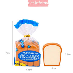 Creative Cute Toast Bread Eraser Creative Stationery