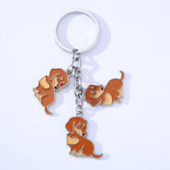 American Style Pet Dog Wax Metal Keychains