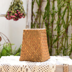 Creative Simple Rattan Dry Flower Basket Desktop Storage