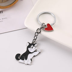 American Cute Fashion Pet Waving Dog Keychain Pendant