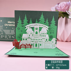 Holiday Greetings New Creative 3D Stereoscopic Greeting Cards