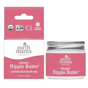 Organic Nipple Butter™ Breastfeeding Cream by Earth Mama | Lanolin-free, Postpartum Essentials Safe for Nursing, Non-GMO Project Verified, 2-Fluid Ounce