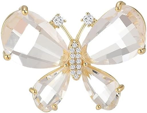 EMEGCY Tier-Brosche für Damen, Tier-Strass-Brosche, 18 Karat vergoldet, Tier-Anstecknadel, Modeschmuck, Geschenk für Mutter, Ehefrau