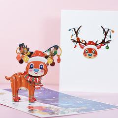 Holiday Greetings New Creative 3D Stereoscopic Greeting Cards