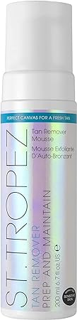 ST TROPEZ Tan Remover Mousse & Primer, 2-in-1 Prep and Maintain, Detox and Prime Skin, Sensitive Skin, Vegan, Natural & Cruelty Free, 6.7 Fl Oz