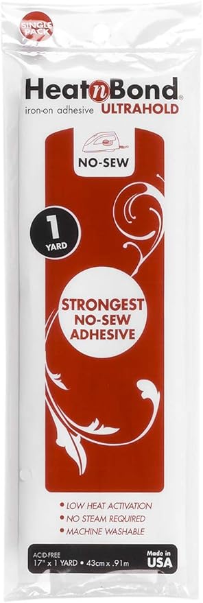 HeatnBond UltraHold Iron-On Adhesive, 17 Inches x 1 Yard