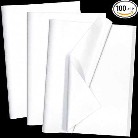 100 Sheets White Tissue Paper - Artdly 14 x 20 Inches Recyclable White Wrapping Paper Bulk for Weddings Birthday DIY Project Christmas Gift Wrapping Crafts Decor