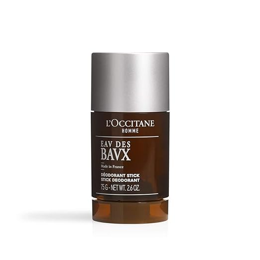 L'Occitane Eau des Baux Stick Deodorant, 2,6 Unzen: Alkoholfrei, trocknet schnell, frischer Zypressenduft, verhindert Gerüche 