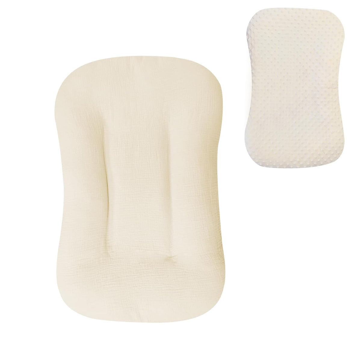 THE KENKYO Funda para tumbona de bebé para tumbona Snuggle Me, funda reversible 2 en 1 para tumbona de recién nacido, funda para nido de bebé de muselina orgánica, funda para asiento de suelo infantil Minky Dot, funda extraíble para niños y niñas 