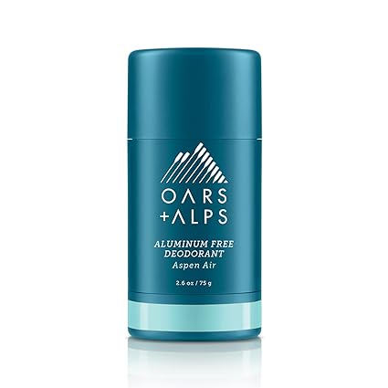 Oars + Alps Aluminiumfreies Deodorant für Männer und Frauen, dermatologisch getestet und aus sauberen Inhaltsstoffen hergestellt, Reisegröße, Aspen Air, 1 Packung, 2,6 Unzen