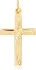 JULIETTE COLLECTION Religiöse Anhänger/Charms mit Kreuz aus 14-karätigem Gelbgold für Männer und Frauen – erhältlich in verschiedenen Designs