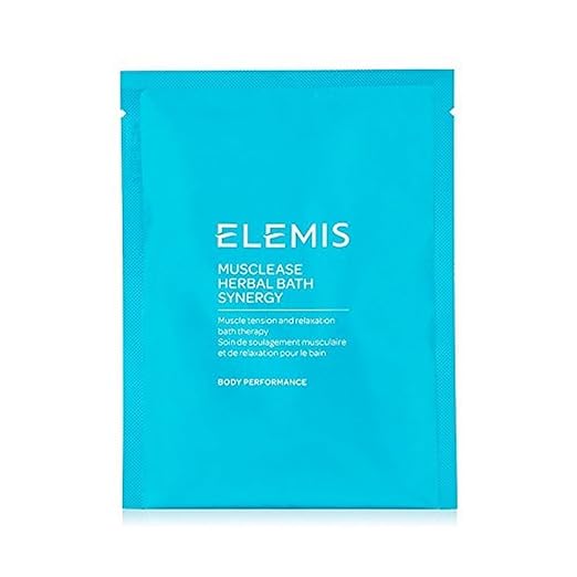 ELEMIS Musclease Herbal Bath Synergy | Calming Muscle Tension and Relaxation Therapy Soak Relieves Aches, Pains and Tension Post-Workout | 10 Sachets