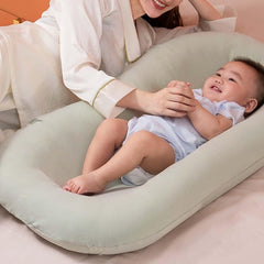 NBBVN Almohada para Tumbona para Bebés Recién Nacidos de 0 a 12 Meses, Almohada para Tumbona para Bebés, Cama Nido para Bebé Transpirable de Algodón Suave (Azul,0-12 Meses)