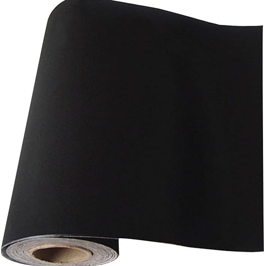 Self Adhesive Velvet Flock Backing Paper Liner for Jewelry Drawer Craft Fabric Peel and Stick Black, Soft Velvet Liner for Drawer DIY 17.7" x 117"