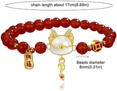 LIU JUN 2024 Chinesisches Neujahrs-Drachen-Armband, Drache-Armband, chinesisches Sternzeichen, Feng Shui, Glücks-Amulett, Stretch-Armbänder, Neujahrsgeschenke für Frauen, Unisex-Schmuck