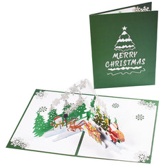 Holiday Greetings New Creative 3D Stereoscopic Greeting Cards