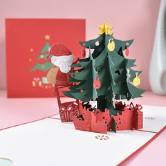 Holiday Greetings New Creative 3D Stereoscopic Greeting Cards