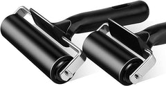 2Pcs Rubber Roller Brayer Rollers Hard Rubber 4 and 2.2 Inch for Printmaking (Black) by HRLORKC…