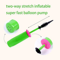 ouyili Balloon Pump Handheld Two-Way Dual Action - Hand Blower Air Pumper for Balloons - Ballon Inflator Pumping - Manual Baloon Inflators Machine