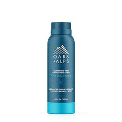 Oars + Alps Spray Deodorant für Männer und Frauen, natürliches aluminiumfreies Deodorant und Ganzkörperspray, Fresh Ocean Splash 