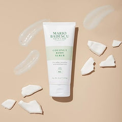 Mario Badescu Coconut Body Scrub for All Skin Types | Body Scrub that Softens and Smoothes |Formulated with Niacinamide & Salicylic Acid| 6 OZ