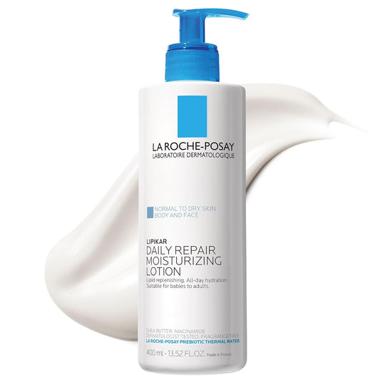 La Roche-Posay Lipikar Crema Hidratante Reparación Diaria, Hidratante Corporal Sin Fragancia con Manteca de Karité, Loción Corporal para Piel Seca, Hidratante para Piel Sensible 