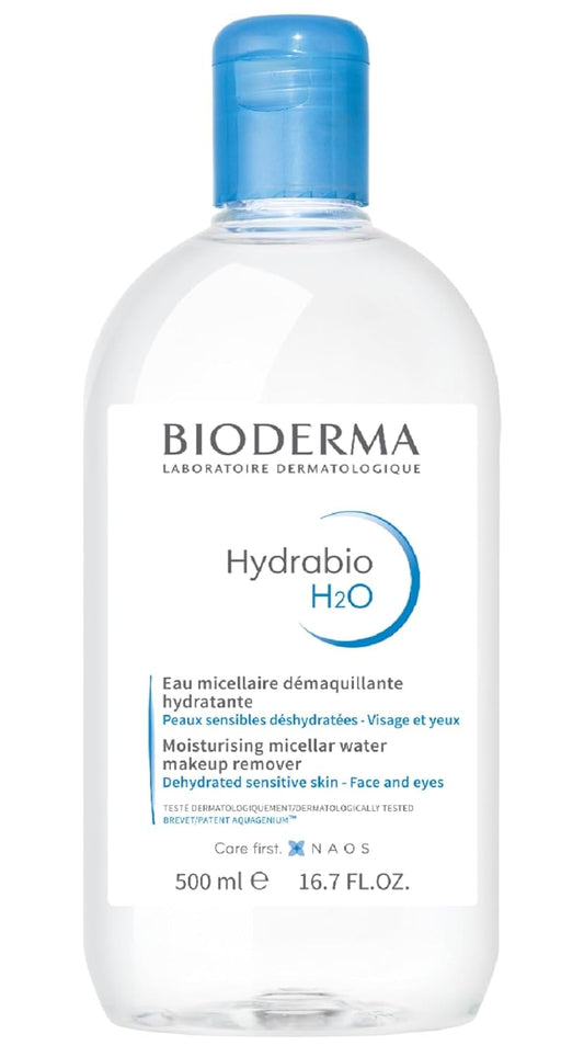 Bioderma – Hydrabio H2O Mizellenwasser – Gesichtsreiniger und Make-up-Entferner – Mizellen-Reinigungswasser für dehydrierte, empfindliche Haut 