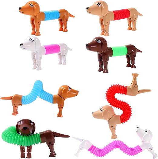 Dog pop Tubes,Autism Sensory Toys,Travel Toys,Fidget Toys for Kids ,Sensory Toys for Kids 5-7,figette Toys,Dog Party Favors,easter basket stuffers for kids,easter egg fillers,easter egg stuffers