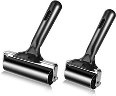 2Pcs Rubber Roller Brayer Rollers Hard Rubber 4 and 2.2 Inch for Printmaking (Black) by HRLORKC…