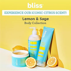 Bliss Cult Favorite Lemon & Sage Trio: Satin-Skin Body Polish, Soapy Suds Body Wash, and Lemon and Sage Body Butter