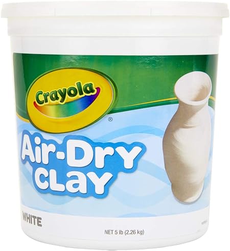 Crayola Air Dry Clay (5lb Bucket), Natural White Modeling Clay for Kids, Sculpting Material, Craft Supplies for Classrooms [Amazon Exclusive]