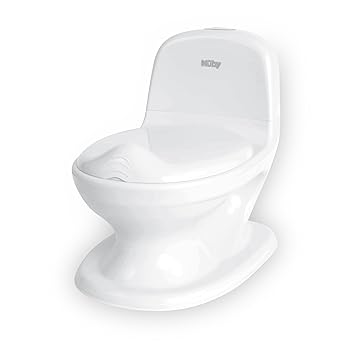 Nuby My Real Potty Training Toilet with Life-Like Flush Button and Sound - 18+ Months - White