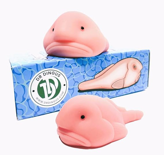 DR DINGUS Squishy Blobfish - Paquete de 2 - Squishies de peces Blob feos o lindos - El mejor regalo de broma para niños y adultos - Juguete para aliviar el estrés - Hará reír a todos