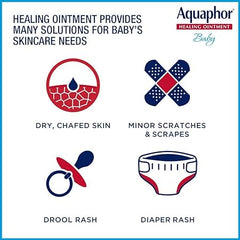 Aquaphor Baby Healing Ointment Advanced Therapy Skin Protectant, Dry Skin and Diaper Rash Ointment, 14 Oz Jar