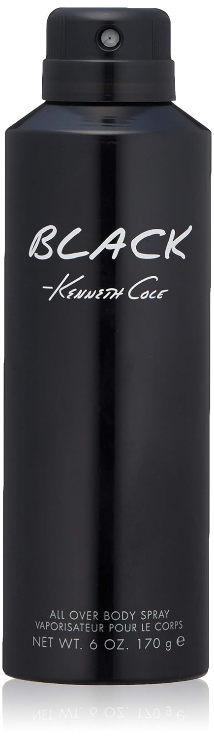 Kenneth Cole Black Body Spray Cologne für Männer, 6,0 Fl. Oz. (1 Stück) 