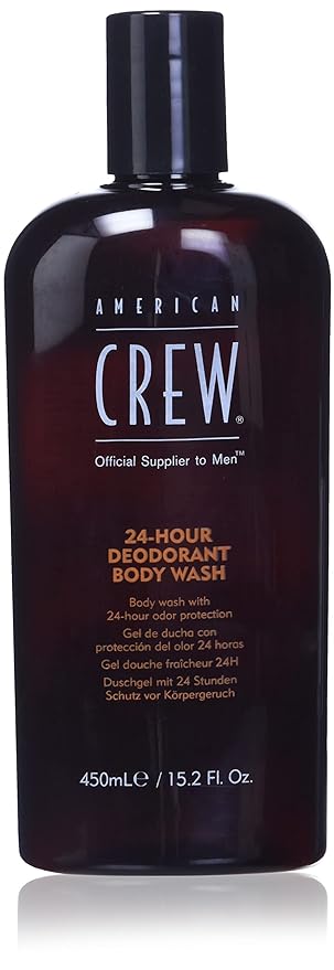 American Crew Herren-Duschgel, Duschgel mit 24-Stunden-Geruchsschutz, Deodorant-Duschgel, 15,2 Fl Oz 