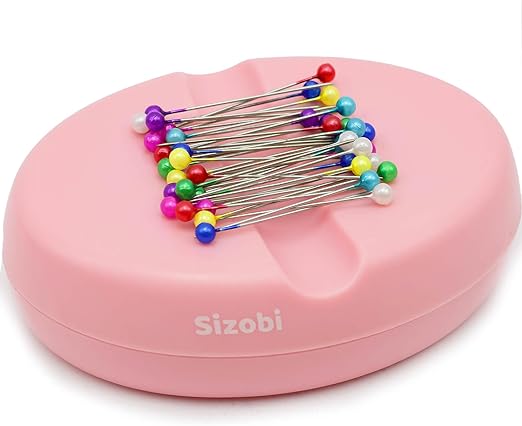 Sizobi Magnetic Pin Holder, Magnetic Pin Cushions for Sewing, Sewing Needle Magnetic Quilting Pins Holder Organizer, Magnetic Bobby Pin Holder, Magnetic Paper Clip Holder(Sewing pins not Included)