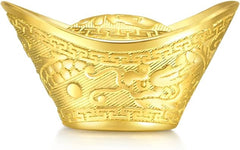 Chow Sang Sang 999,9 Oro macizo de 24 quilates Precio por peso Lingote de oro Yuanbao Adorno de oro para mujeres y hombres 93958O