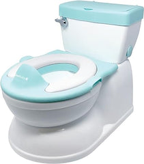 Real Feel Potty with Wipes Storage, Transition Seat & Disposable Liners - Realistic Toilet - Easy to Clean & Assemble - Jool Baby (Aqua)