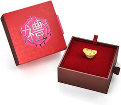 Chow Sang Sang 999,9 Oro macizo de 24 quilates Precio por peso Lingote de oro Yuanbao Adorno de oro para mujeres y hombres 93958O