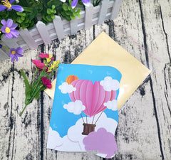 Qixi Valentine's Day Hot Air Balloon Creative Stereoscopic Greeting Cards