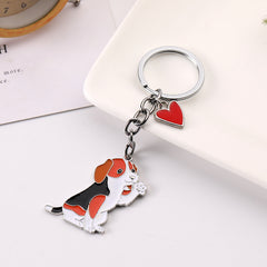 American Cute Fashion Pet Waving Dog Keychain Pendant