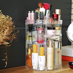 Plastic skin care round creative desktop storage rack