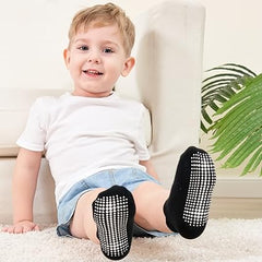 Zaples Baby Non Slip Grip Ankle Socks with Non Skid Soles for Infants Toddlers Kids Boys Girls